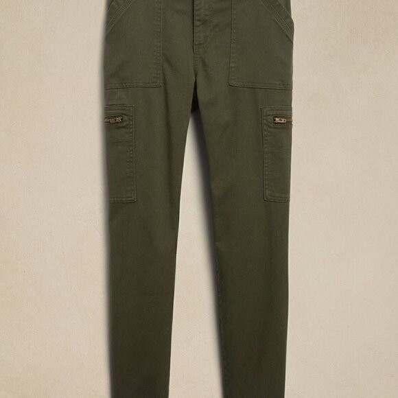 Banana Republic High-Rise Skinny Utility Jeans CAMO GREEN Plus Size 20/35 - Picture 6 of 6